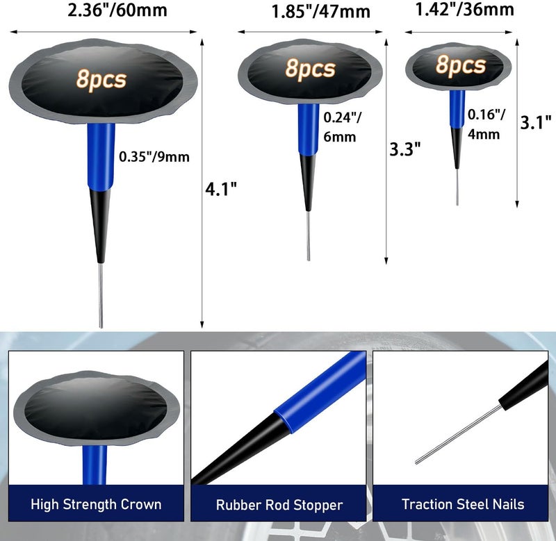 Socpuro Tire Repair Patch Tool Kit - Image 2