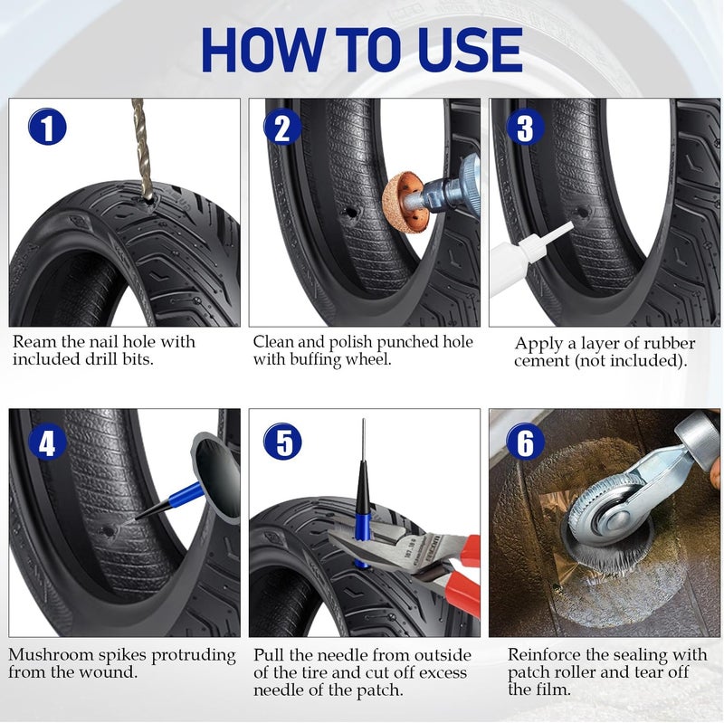 Socpuro Tire Repair Patch Tool Kit - Image 5