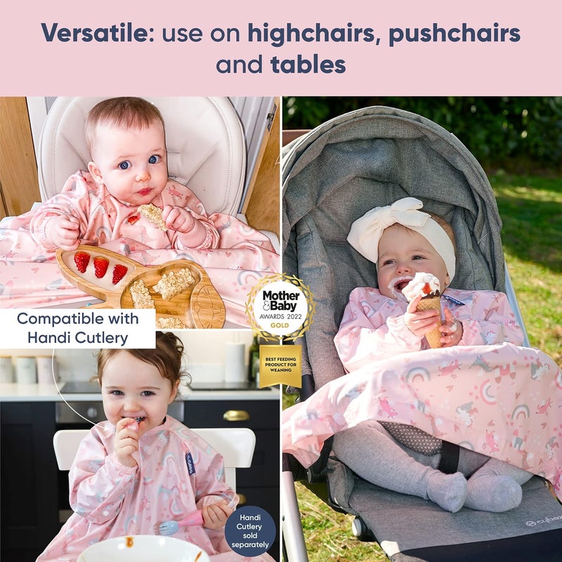 Bibado Baby Bibs With Sleeves - Toddler and Baby Led Weaning Bib - 6-36 Months, Attaches to Highchairs, Strollers, Tables - Image 2