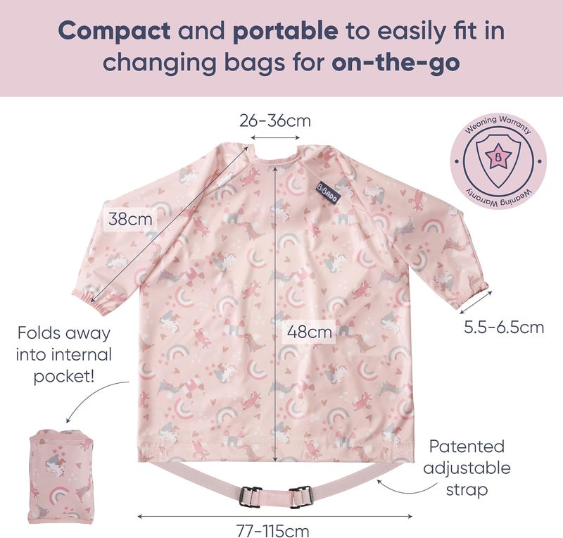 Bibado Baby Bibs With Sleeves - Toddler and Baby Led Weaning Bib - 6-36 Months, Attaches to Highchairs, Strollers, Tables - Image 3