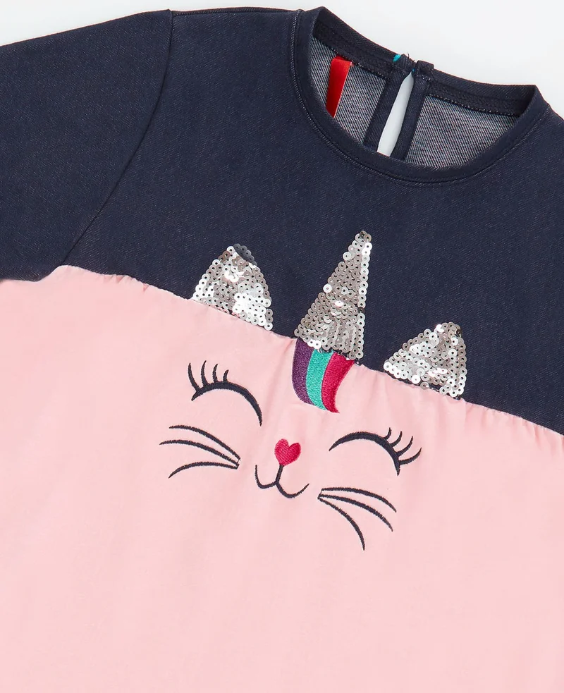 Denokids Unicorn Graphic Dress