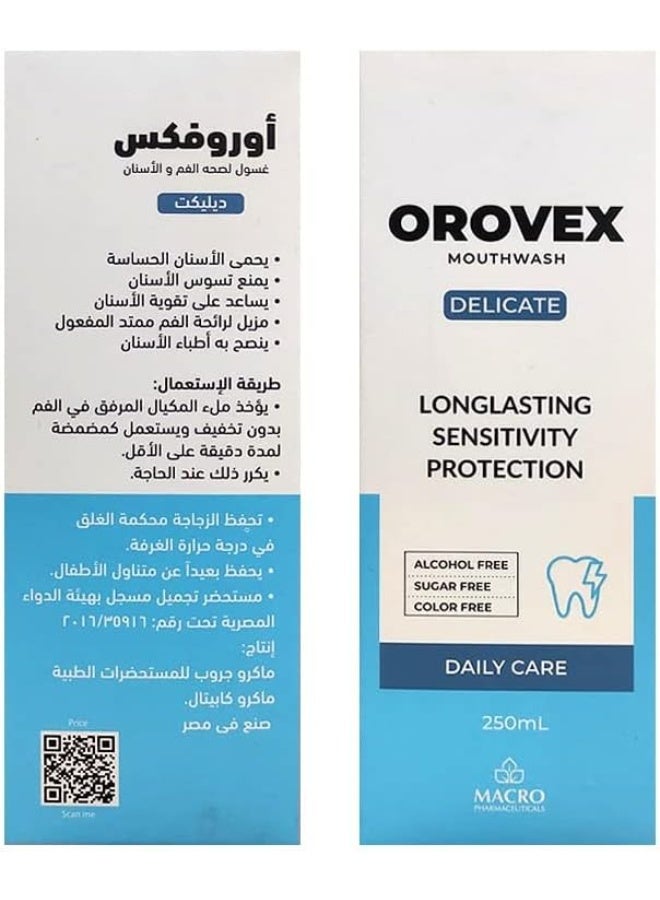 OROVEX Mouthwash Delicate- 250ml - Image 2