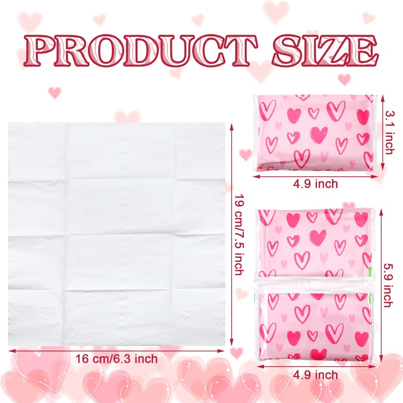 Teling 25 Pack Valentine's Day Pocket Tissues Travel Packs Purse Wallet Size Facial Tissues Bulk 3 Ply Soft Paper Tissues Small Individual Tissue Packs for Valentine's Day Holiday Party Supplies, 5 Styles - Image 2