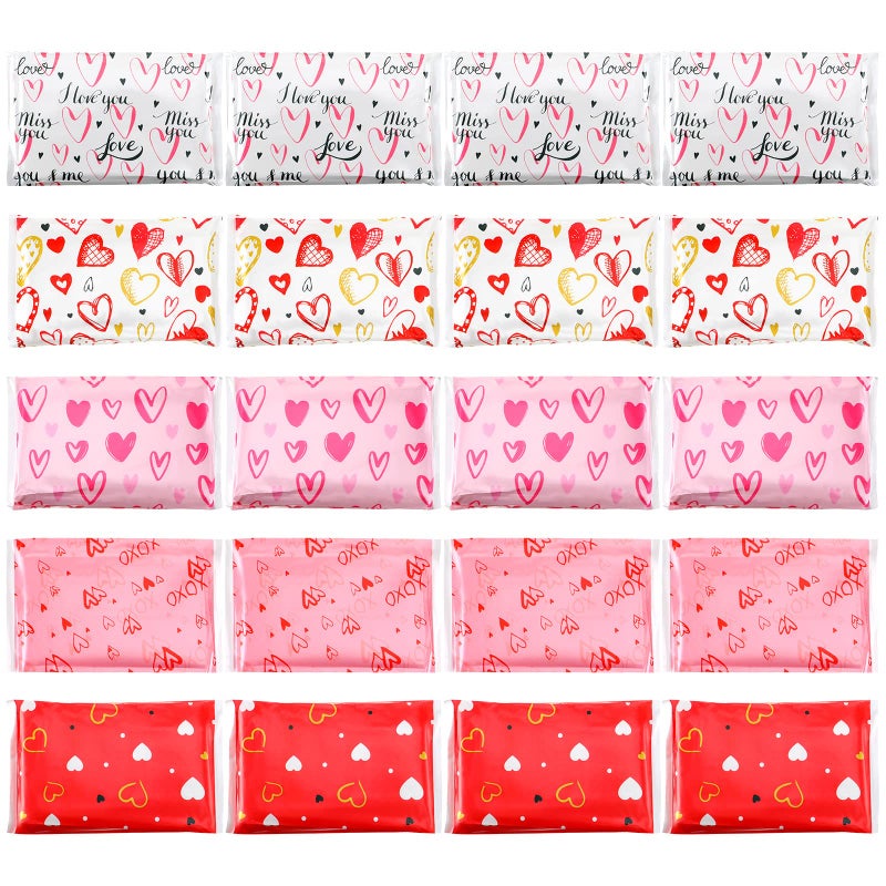 Teling 25 Pack Valentine's Day Pocket Tissues Travel Packs Purse Wallet Size Facial Tissues Bulk 3 Ply Soft Paper Tissues Small Individual Tissue Packs for Valentine's Day Holiday Party Supplies, 5 Styles - Image 1