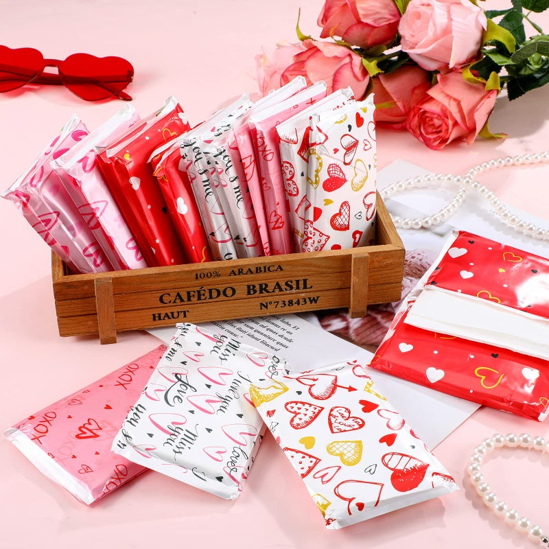 Teling 25 Pack Valentine's Day Pocket Tissues Travel Packs Purse Wallet Size Facial Tissues Bulk 3 Ply Soft Paper Tissues Small Individual Tissue Packs for Valentine's Day Holiday Party Supplies, 5 Styles - Image 4