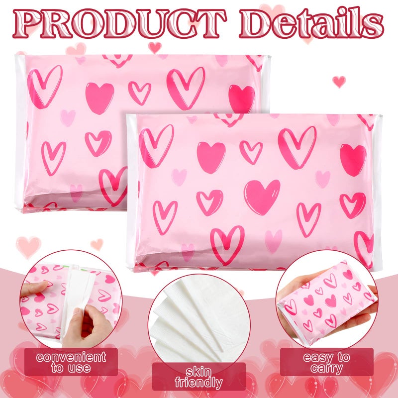Teling 25 Pack Valentine's Day Pocket Tissues Travel Packs Purse Wallet Size Facial Tissues Bulk 3 Ply Soft Paper Tissues Small Individual Tissue Packs for Valentine's Day Holiday Party Supplies, 5 Styles - Image 3