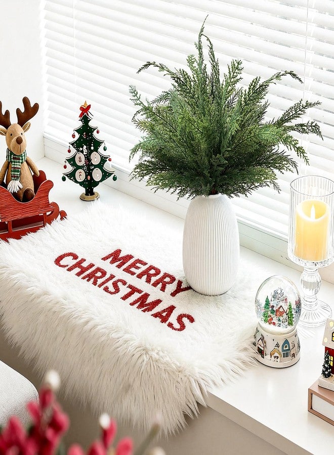 NUTIKAS Christmas Cypress Stems for Vases Cedar - Real Touch Realistic Artificial Faux Greenery Pine Branches Fillers and Holiday Home Decor 18 inch Long 10 Pcs - Image 3