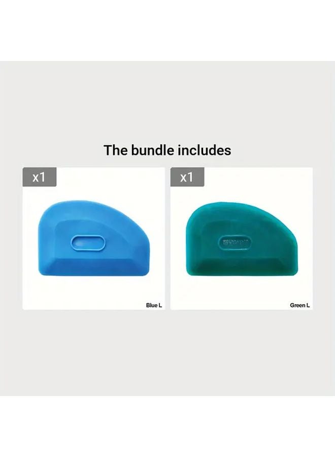 مكشطات مطاطية وبلاستيكية زرقاء وخضراء لتشكيل وتقليم وتشذيب الطين للسيراميك، أداة حرفية للعمل اليدوي - Image 1