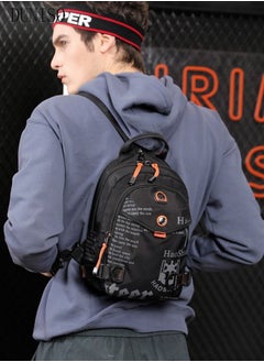 DUNISO Compact Sling Bag for Men Multifunctional Cross Body Bag Waterproof Chest Shoulder Backpack with Buckle Everyday Carry Bag for Travel Work Sport  - Image 3