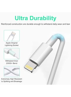 ION ION 1M Fast Charging Cable for iPhone - Durable and Heat-Resistant - White - Original iPhone Charging Cable - Type-C to Lightning Cable - iPhone Charging Cord - Mobile Cable  - Image 4