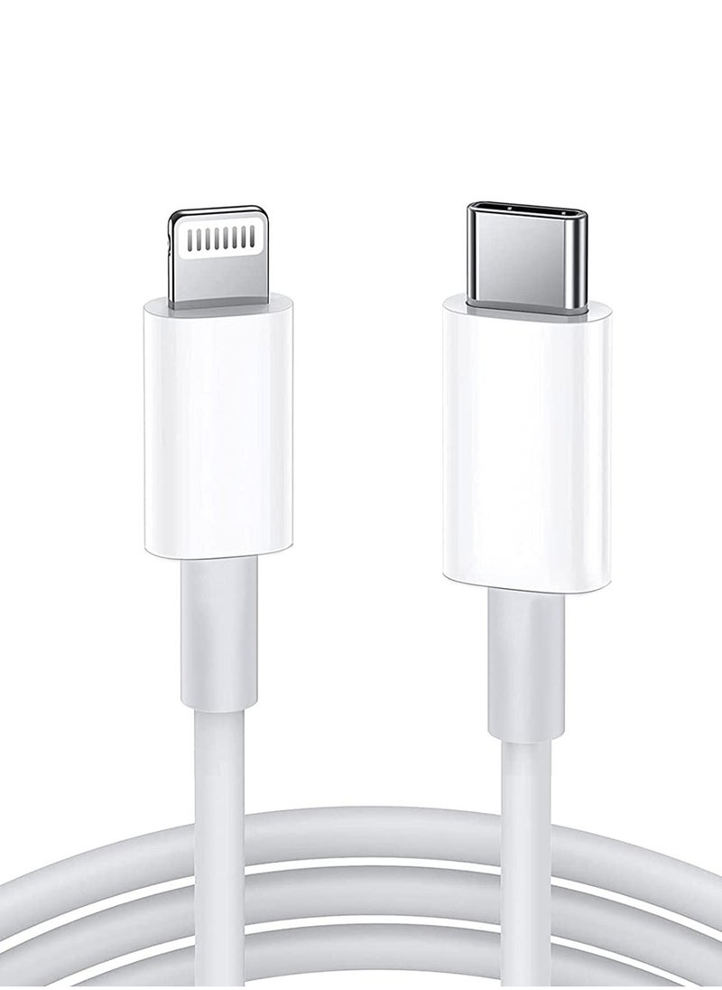ION ION 1M Fast Charging Cable for iPhone - Durable and Heat-Resistant - White - Original iPhone Charging Cable - Type-C to Lightning Cable - iPhone Charging Cord - Mobile Cable  - Image 1