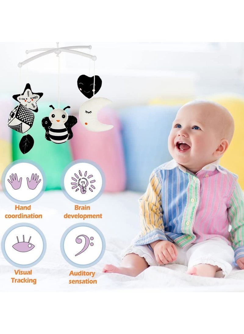 Generic Baby Crib Mobile, Mobile for Crib with Hanging Rotating Toys, Nursery Mobile for Newborns with Music Box, Black and white Mobile for Baby Girls & Boys 0-24 Months, Bee  - Image 2