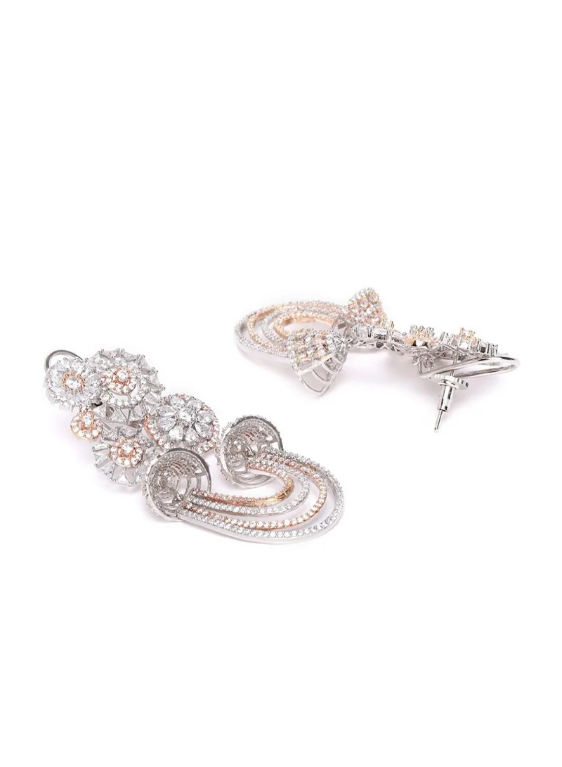 Priyaasi Rose Contemporary Half Hoop Earrings