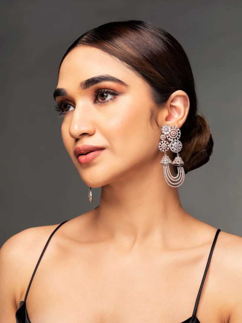 Priyaasi Rose Contemporary Half Hoop Earrings