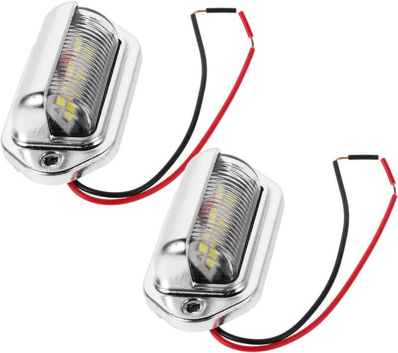 مقاوم للبقع والتلطيخ 2 قطعة من أضواء لوحة الترخيص LED للسيارات للشاحنات وسيارات الدفع الرباعي، رؤية عالية، تركيب سهل، تيار مستمر مناسب كل بيئة - Image 1