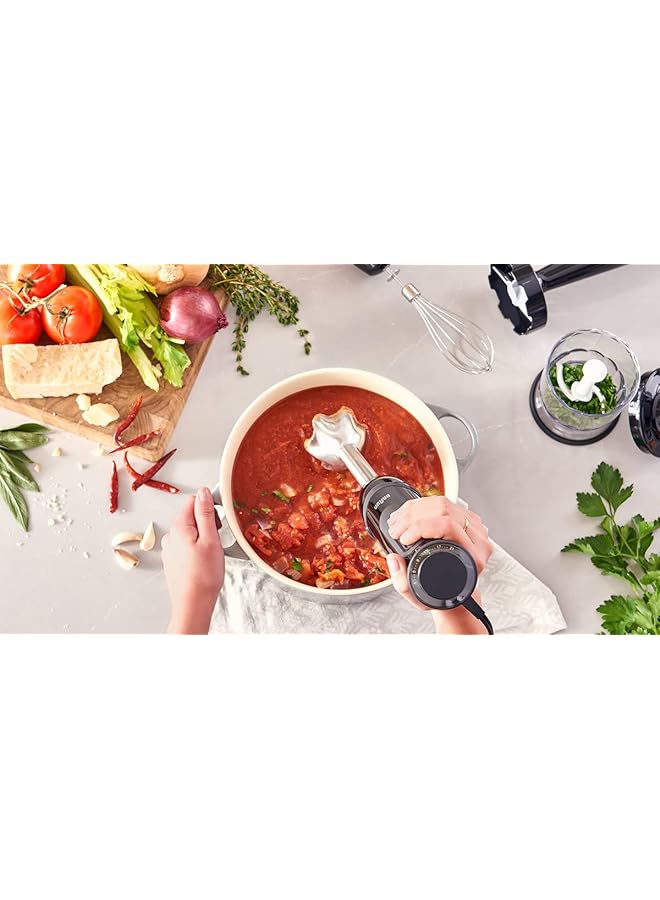 براون خلاط متعدد الاستخدامات 5 بقوة 1000 واط و21 سرعة وخلاط سعة 0.500 لتر وكأس سعة 0.600 لتر وخفاقة وهرس وتحكم في الرذاذ Mq5237Bk باللون الأسود - Image 5