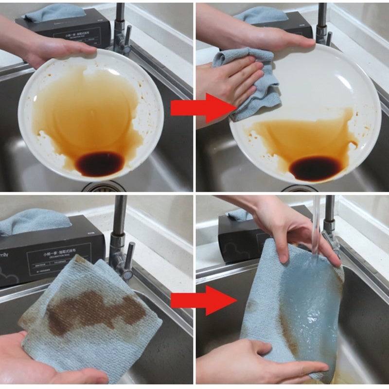 Microfiber Cleaning Cloths - 20 Pack 7.87 X 7.87 Inches Super Absorbent Reusable Or Disposable Wipes for Home Kitchen Auto Office Gym Construction Site - Image 3