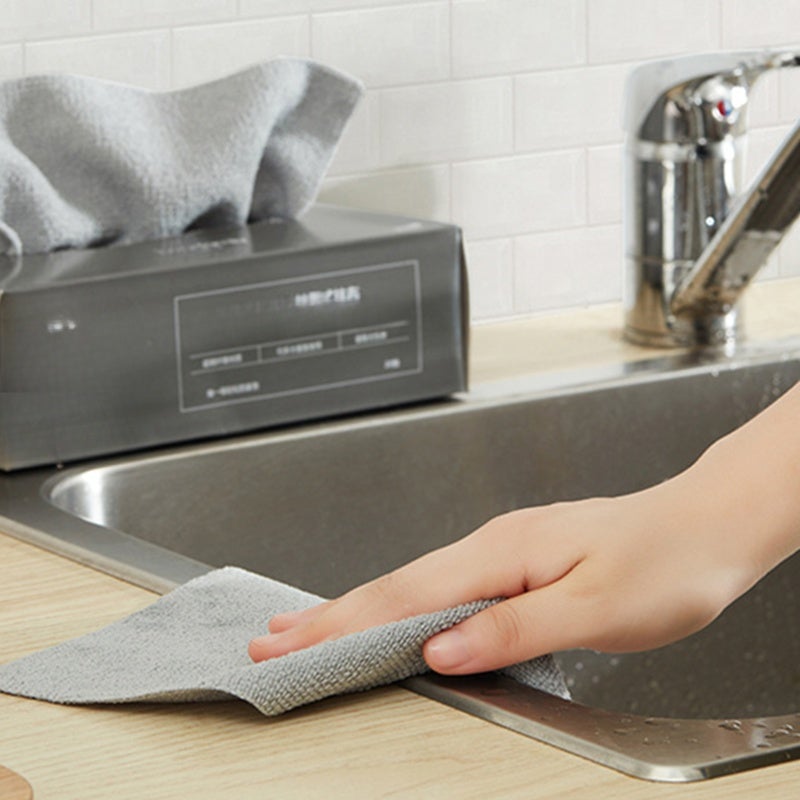 Microfiber Cleaning Cloths - 20 Pack 7.87 X 7.87 Inches Super Absorbent Reusable Or Disposable Wipes for Home Kitchen Auto Office Gym Construction Site - Image 5