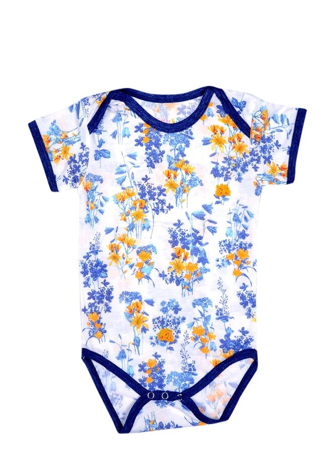 Sofie & Sam Baby Romper Half Sleeves Premium Cotton Pack of 3 - Florat/Superkids/Bear (3-6 Months) - Image 4