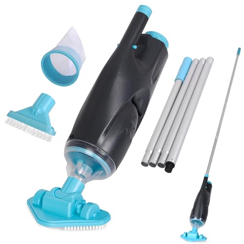 S7 Rechargeable Handheld Pool Vacuum Cleaner Set – Adjustable Pole, 2 Interchangeable Brush Heads & Dual Suction for Above Ground Pools, Hot Tubs, Spas & Small Pools (Up to 20 ft) - Image 1