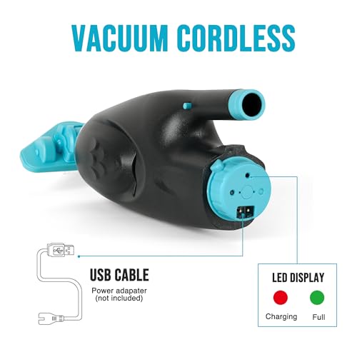 S7 Rechargeable Handheld Pool Vacuum Cleaner Set – Adjustable Pole, 2 Interchangeable Brush Heads & Dual Suction for Above Ground Pools, Hot Tubs, Spas & Small Pools (Up to 20 ft) - Image 3