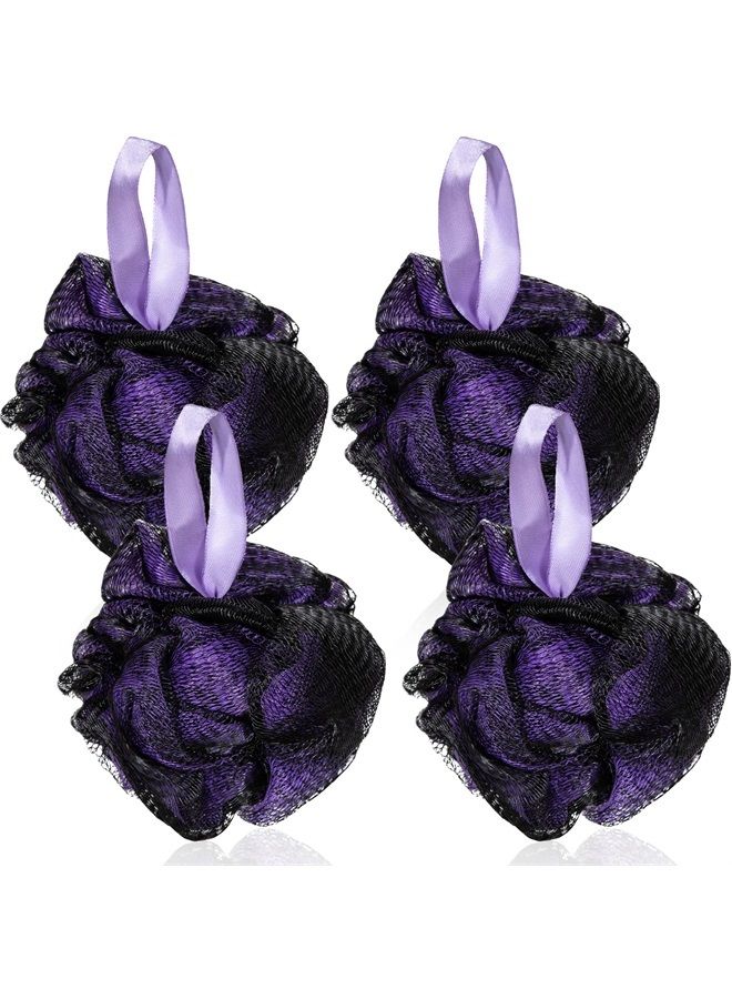 Opaz Bath Shower Sponge Loofah Skin care kit Body scrubber pouf exfoliator large ball scruber Set of 4 - Image 1