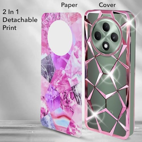 Jkobi Back Cover Case Compatible with Oppo F27 5G (Dual Design Glitter Sparkle and Detachable Diamond Print Case | Soft and Flexible) - Image 2