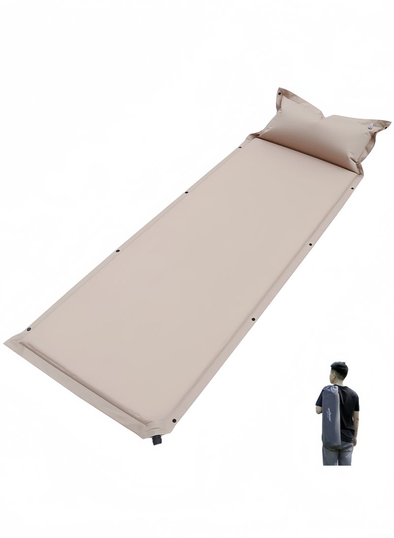 GGEROU Air Bed Mettress with Built-in Electric Pump, Inflatable Air Mettress Sleeping Pad, Portable Roll Up Bed, Inflatable Outdoor Mat for Tent Camping Car Truck(3cm/single) - Image 1