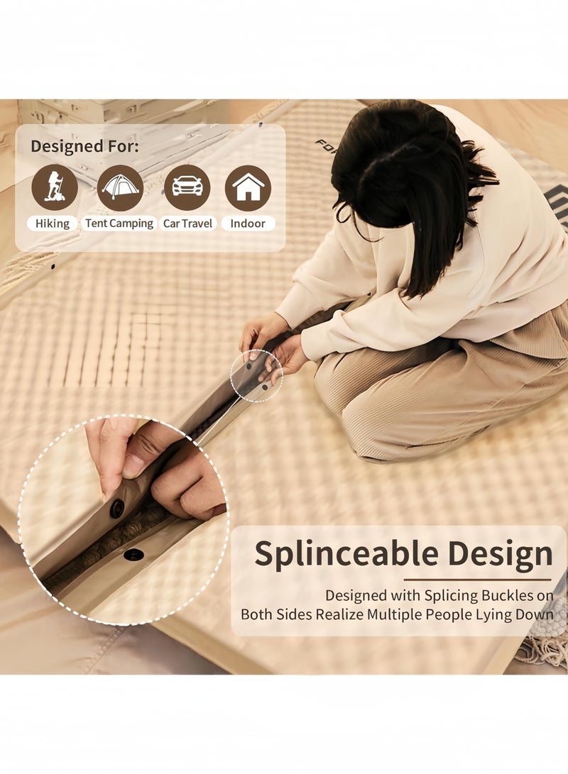 GGEROU Air Bed Mettress with Built-in Electric Pump, Inflatable Air Mettress Sleeping Pad, Portable Roll Up Bed, Inflatable Outdoor Mat for Tent Camping Car Truck(3cm/single) - Image 3