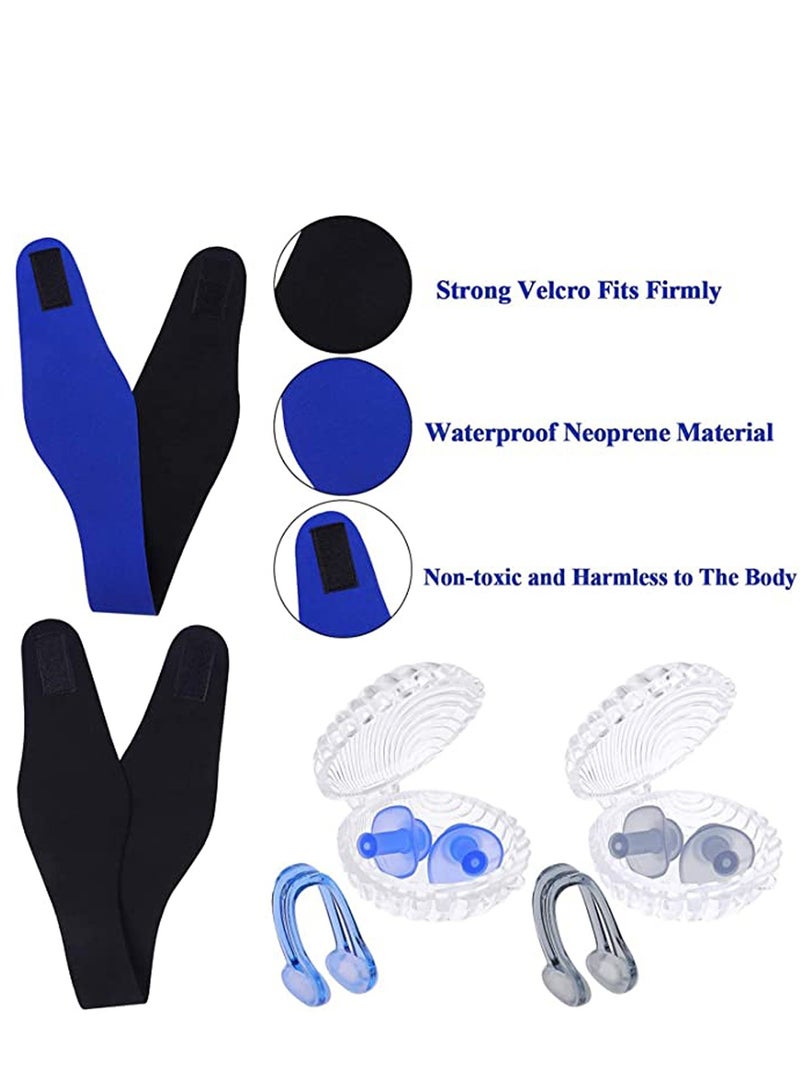 Loquat Swimming Nose Clips and Earplugs Set, 6 Pieces Swimming Headband Ear Plugs Nose Clip Protector Swim Nose Protector for Kids Adults Children Swimming Training Beginners Competitions - Image 5