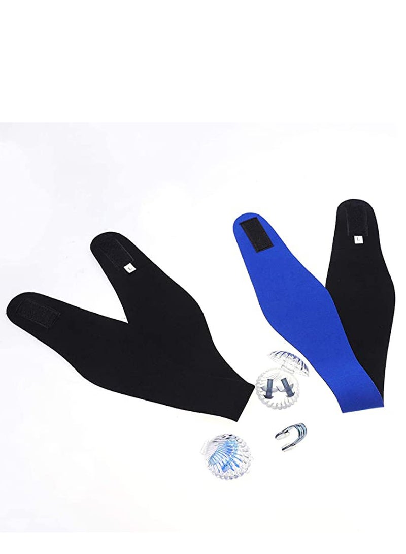 Loquat Swimming Nose Clips and Earplugs Set, 6 Pieces Swimming Headband Ear Plugs Nose Clip Protector Swim Nose Protector for Kids Adults Children Swimming Training Beginners Competitions - Image 3