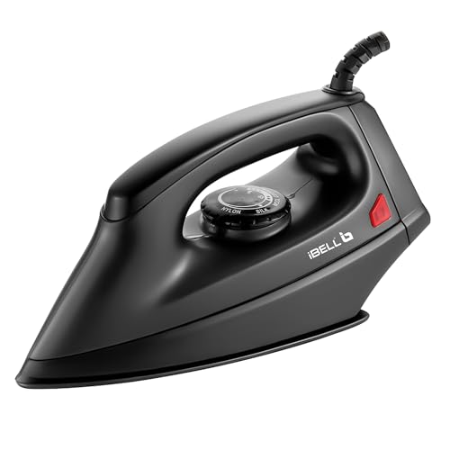 IBELL PASSION 1000W Iron Box with 3 Years Warranty, Non-Stick Soleplate Dry Iron, Shock-Proof Body, Variable Temperature Control, Overheating Protection (Black) - Image 2
