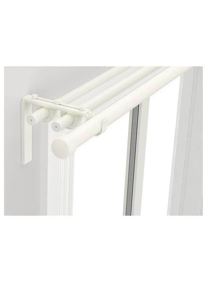 erorex Triple Curtain Rod Combination, White, 210-385 Cm - Image 2