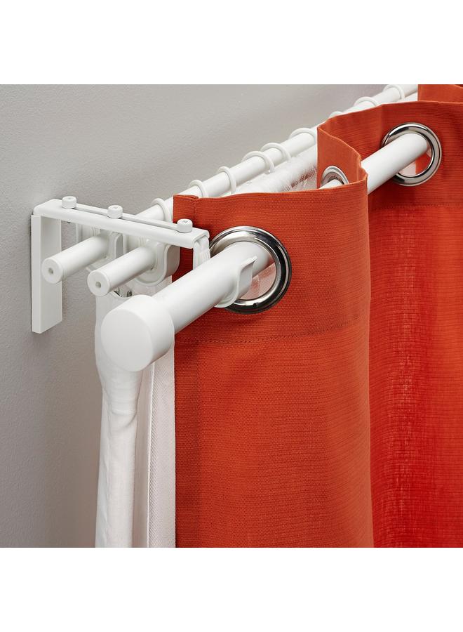 erorex Triple Curtain Rod Combination, White, 210-385 Cm - Image 5