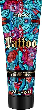 Onyx Tattoo Protect Sunbed Cream 85oz Tanning Accelerator for Tattoo Care Deep Hydration LongLasting Colour Protection StreakFree FastAbsorbing Formula Indoor Outdoor Use Even Tan - Image 1