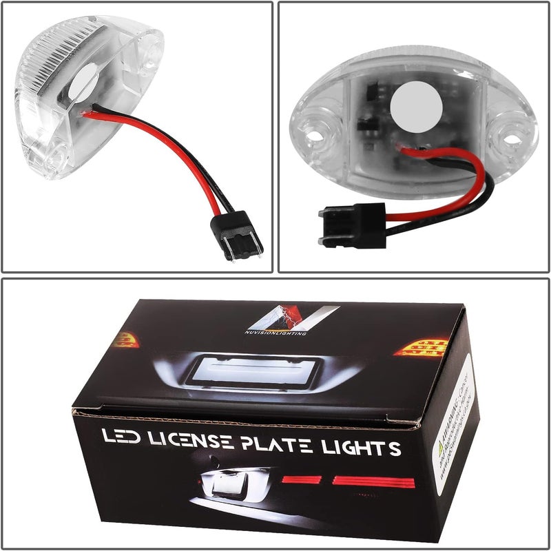 NVL-LPL-024 زوج من أضواء لوحة الترخيص LED ذات الهيكل الشفاف والعدسة الشفافة المتوافقة مع Dodge Ram 1500-3500 Pickup 1994-2001 - Image 5