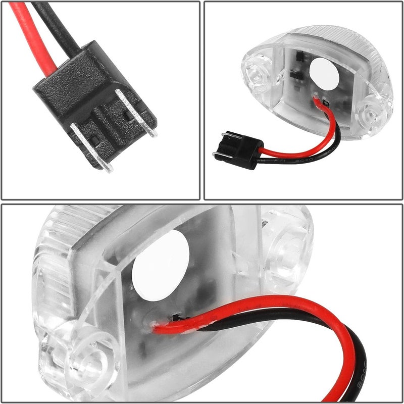 NVL-LPL-024 زوج من أضواء لوحة الترخيص LED ذات الهيكل الشفاف والعدسة الشفافة المتوافقة مع Dodge Ram 1500-3500 Pickup 1994-2001 - Image 4