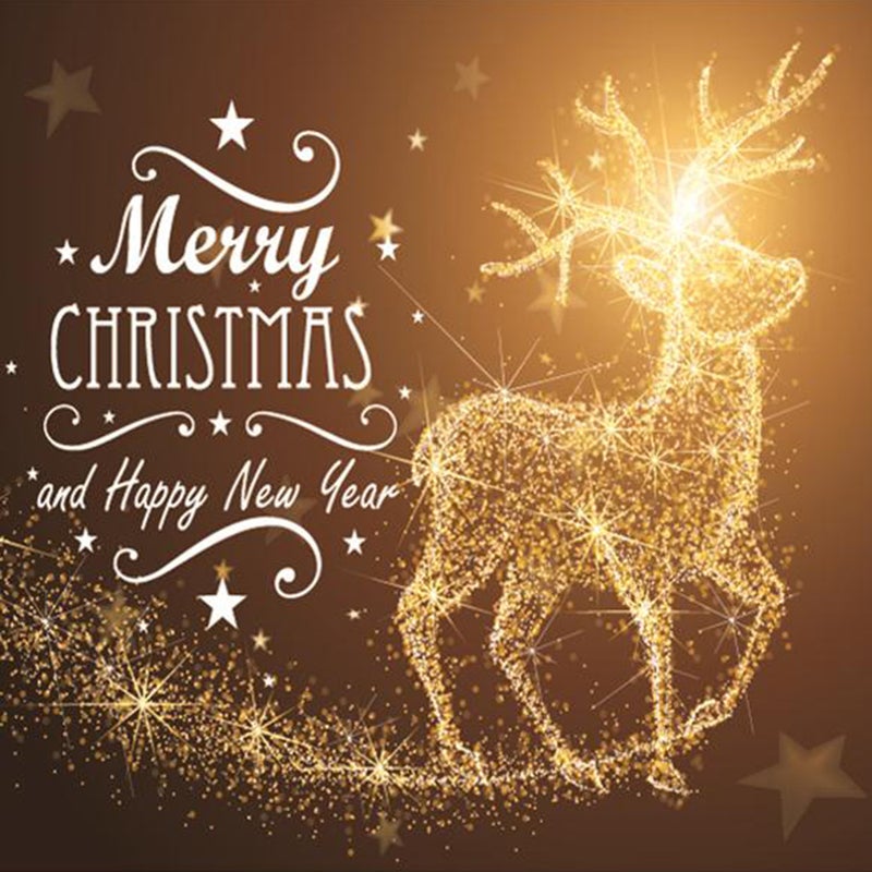 Winter Christmas Day Gold Glittering Wall Sticker Window Glass Door Removable Sticker Home DIY Decoration - Image 4