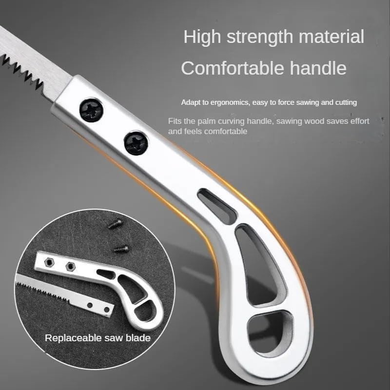 SUNBEET Outdoor Portable Hand Saw, 9 Inch Rugged Blade Hand Saw, Best for Camping, Gardening, Hunting | Cutting Wood, PVC, Bone, Pruning Saw with Ergonomic Non-Slip Handle Design (6 - HAND SAW) - Image 5