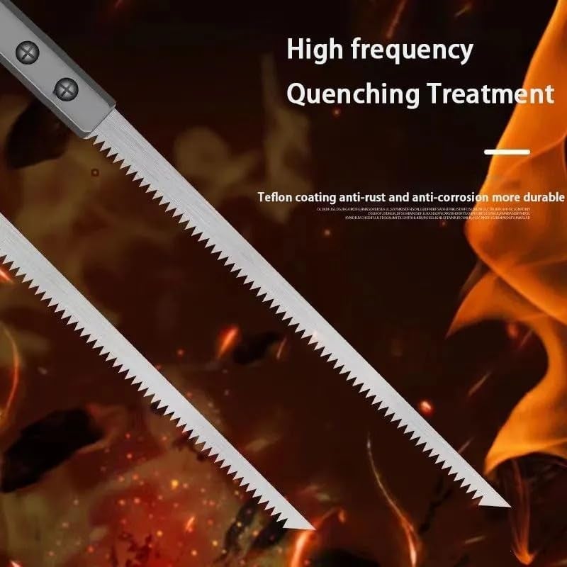 SUNBEET Outdoor Portable Hand Saw, 9 Inch Rugged Blade Hand Saw, Best for Camping, Gardening, Hunting | Cutting Wood, PVC, Bone, Pruning Saw with Ergonomic Non-Slip Handle Design (6 - HAND SAW) - Image 2