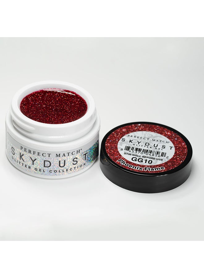 Lechat UV And LED Hard Builder Gel For Nail Design Glitter Extension Strengthening Sculpting Molding 0.5oz Phoenix Flame Sky Dust GG10 - Image 2