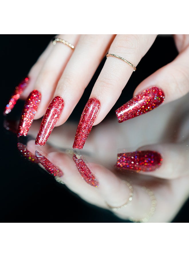 Lechat UV And LED Hard Builder Gel For Nail Design Glitter Extension Strengthening Sculpting Molding 0.5oz Phoenix Flame Sky Dust GG10 - Image 3