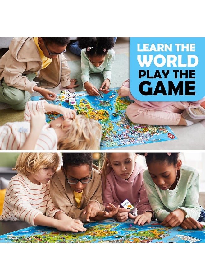 quokka لعبة كواكا الجغرافية للأطفال من 8-12 سنة - لعبة تعليمية عائلية للع teens والبالغين - | 100 بطاقة سؤال | حقائق رائعة | اللعب في الداخل والخارج | - لعبة كرة تعليمية للأطفال من 6 إلى 10 سنوات - Image 1