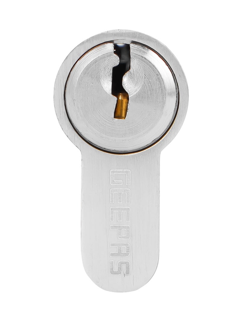 GEEPAS Geepas Mortise Cylinder 60 MM, Double Cylinder For Mortise Lock Body, With 3 Normal Keys, Anti Corrosive Material Of Body, Easy Installation With M5 Screw, Non Repetitive Combination Keys  - Image 5