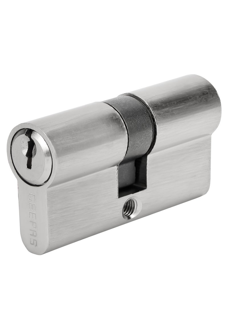GEEPAS Geepas Mortise Cylinder 60 MM, Double Cylinder For Mortise Lock Body, With 3 Normal Keys, Anti Corrosive Material Of Body, Easy Installation With M5 Screw, Non Repetitive Combination Keys  - Image 2