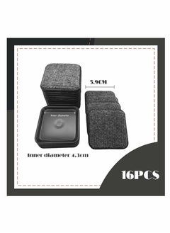 Y&D Furniture Caster Cups, Slider Felt Base Castor Cups Pads Anti-Sliding Floor Protectors feet for Tables Bed Sofa Chairs desks  - Image 2