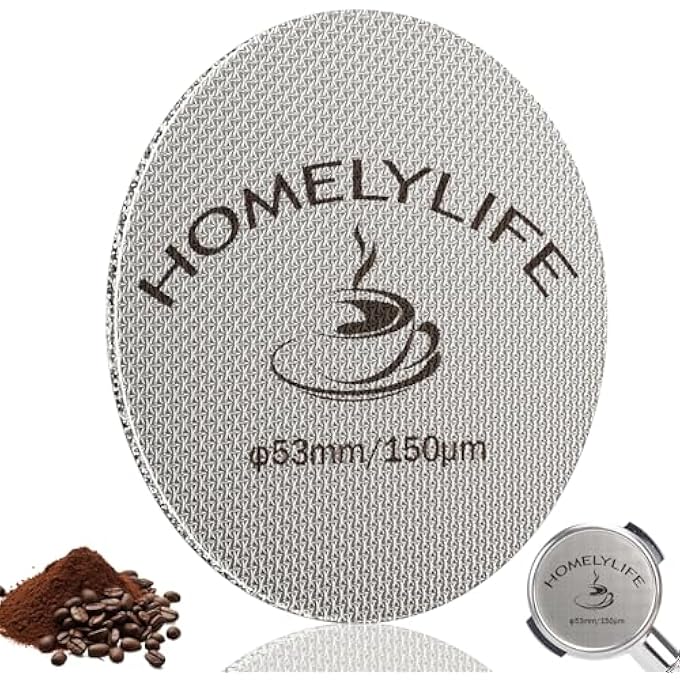 HOMELYLIFE 53Mm Coffee Puck Screen Espresso Puck Screen For 53Mm535Mm54Mm Portafilter Reusable Stainless Steel Coffee Filter 17Mm Thickness 150m Coffee Accessories For Barista
