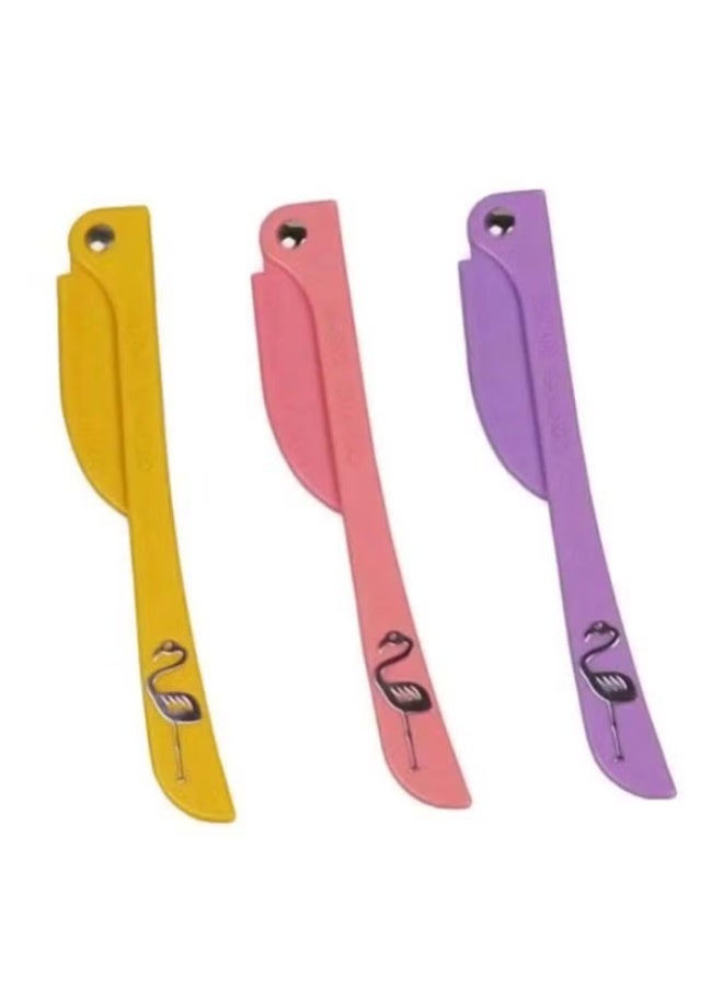 فيذر-فلامنجو شفرات حلاقة لشعر الوجه 3 قطع متعددة الألوان - Image 2