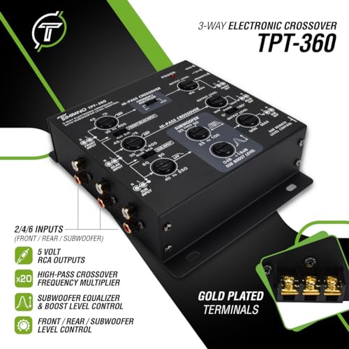 Timpano 3-Way Electronic Crossover Remote Subwoofer Control Equalizer TPT-360 - Image 2