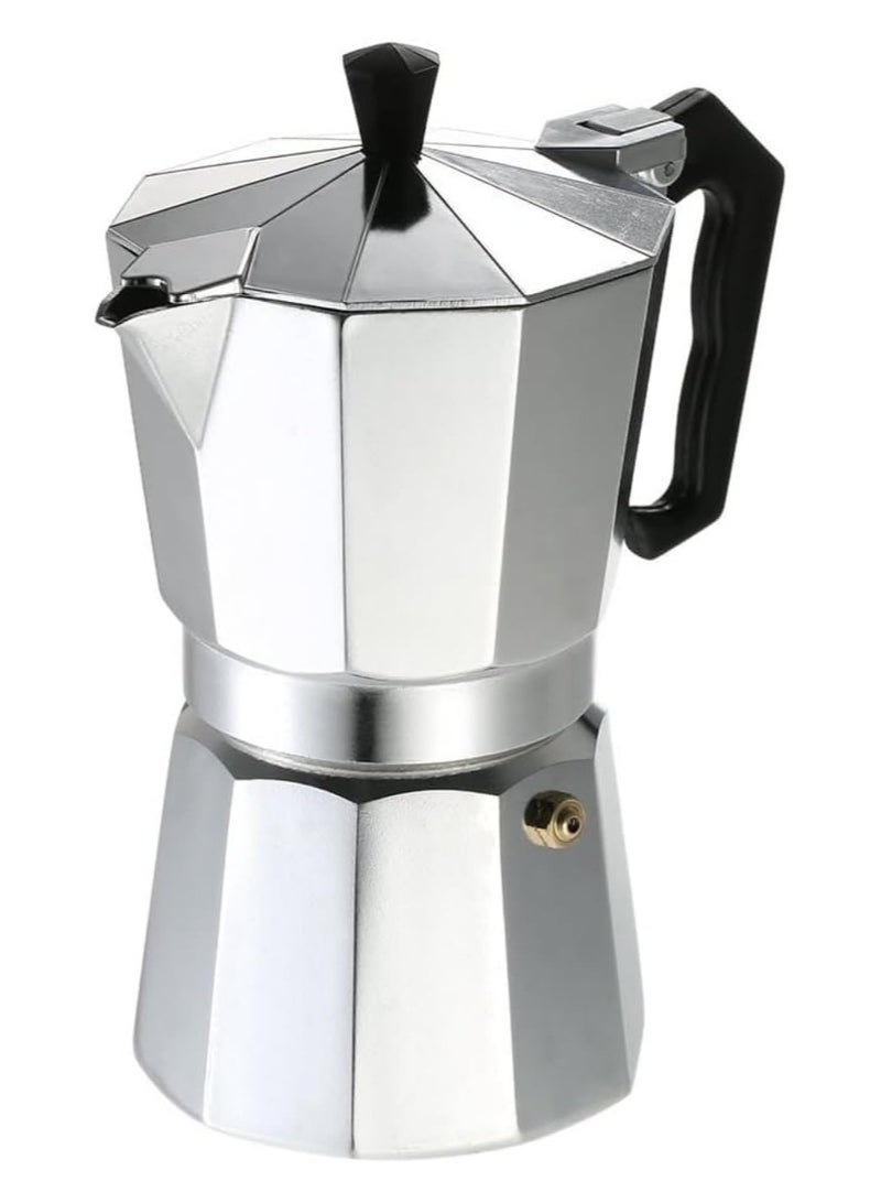 ZAMZIN Octagonal Moka Coffee Maker, Cast Aluminum Stovetop Espresso Pot, Classic Italian & Cuban Coffee Percolator for Gas, Electric & Induction Stoves, Durable Moka Pot for Home & Office - Image 3